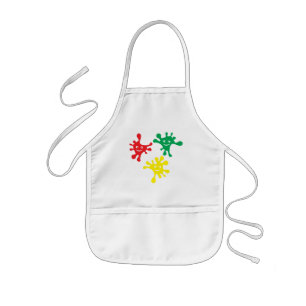 Farbenfrohe Lächelfarben Kinderschürze