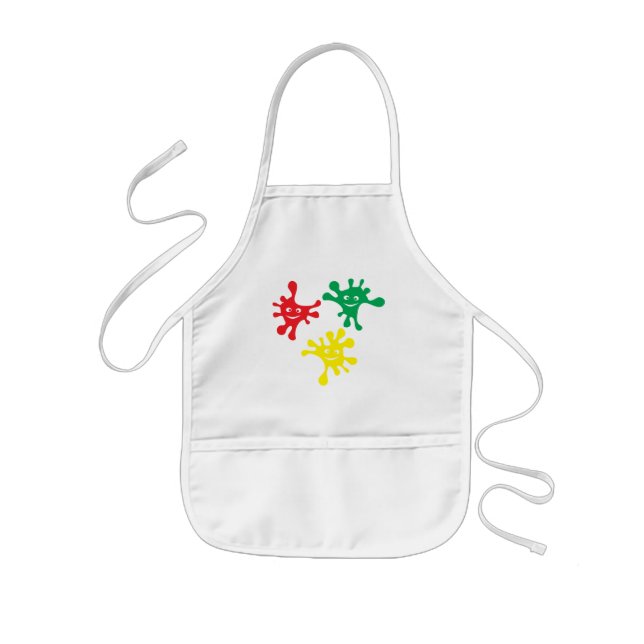 Farbenfrohe Lächelfarben Kinderschürze (Vorne)