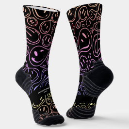 Farbenfrohe, lächelnde Gesichtshälfte Melken Smile Socken