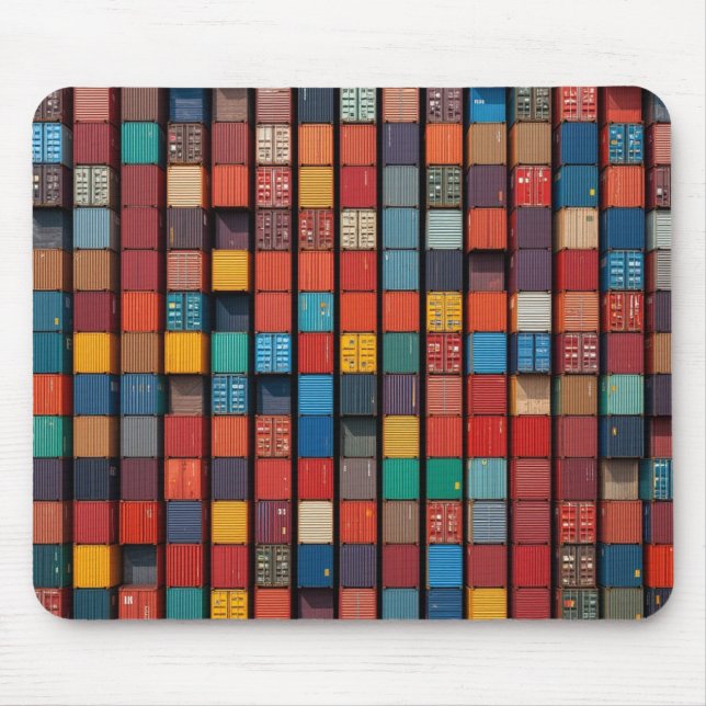 Farbenfrohe Ladung: Containernetz für die industri Mousepad (Vorne)