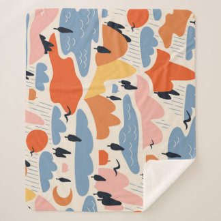 Farbenfrohe Landschaft, Berge, Seen, nahtlos. Sherpadecke