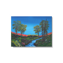 Farbenfrohe Landschaft Rocky Forest Stream