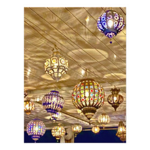 Farbenfrohe Lanterns - Marrakesch, Marokko Fotodruck