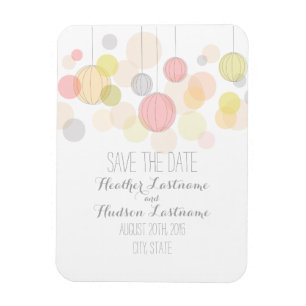 Farbenfrohe Lanterns Save the Date Magnet