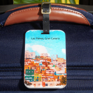 Farbenfrohe Las Palmas Gran Canaria Architektur Gepäckanhänger