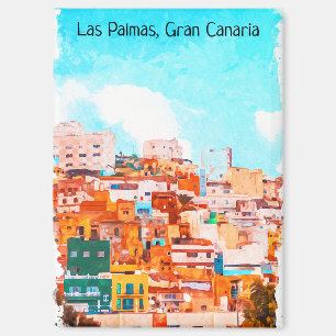 Farbenfrohe Las Palmas Gran Canaria Architektur Magnet