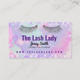 Farbenfrohe Lash Tech Business Card Visitenkarte