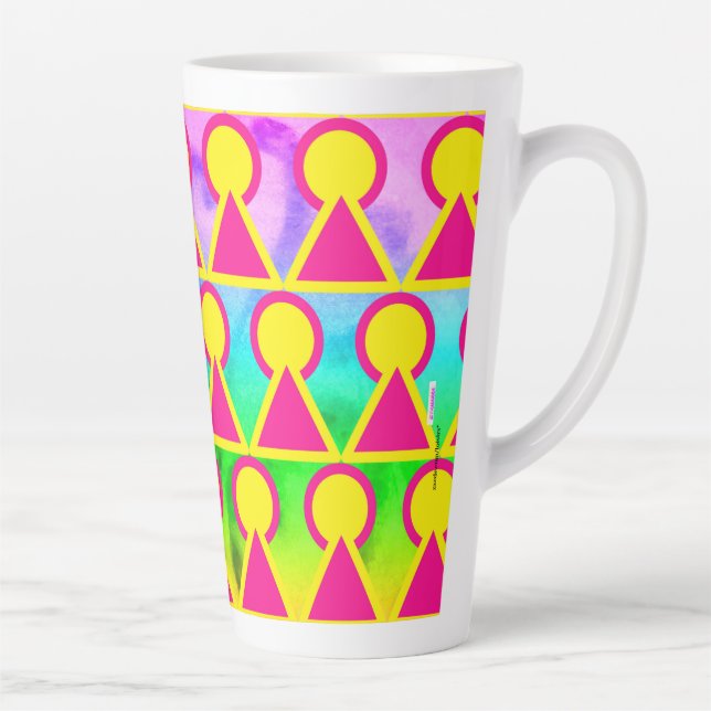 Farbenfrohe Latte-Tasse Milchtasse (Rechts)