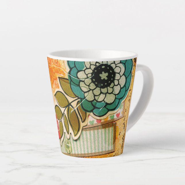 Farbenfrohe Latte-Tasse Milchtasse (Rechte Ecke)