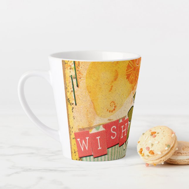 Farbenfrohe Latte-Tasse Milchtasse (Beispiel)
