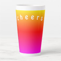 Farbenfrohe Latte-Tasse-Regenbogenfarben - Beifall