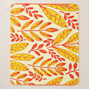 Farbenfrohe, lebendige Foliage Mosaik-Blätter Must Sherpadecke