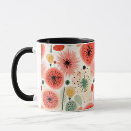Farbenfrohe, lebendige Frucht-Blume Nahtloses Must Tasse
