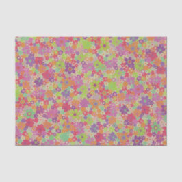 Farbenfrohe, lebendige Hippie Floral botanische Bl Seidenpapier