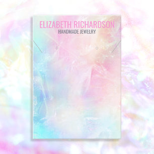 Farbenfrohe, lebendige Pastel-Rainbow-Juwelierschm Visitenkarte