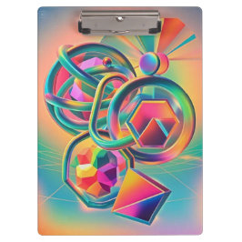 Farbenfrohe, lebendige und abstrakte Kunstwerke Klemmbrett