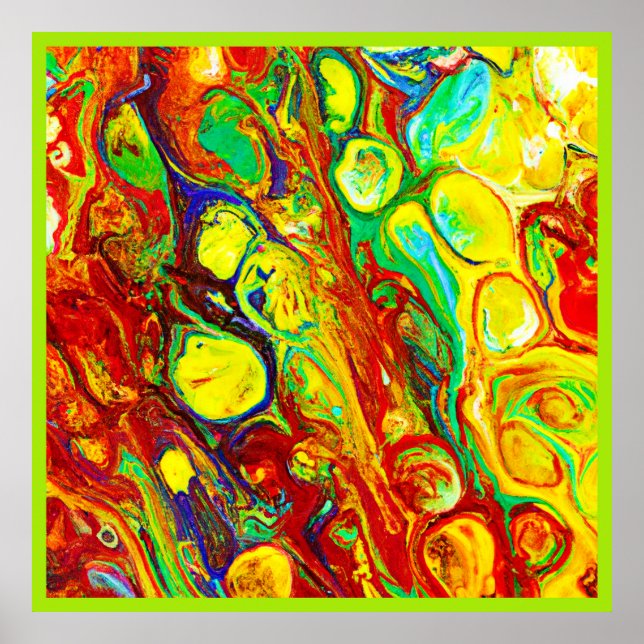Farbenfrohe Lebensweise Poster (Vorne)