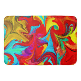 Farbenfrohe, lebhafte Abstrakte Muster Badematte