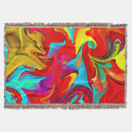 Farbenfrohe, lebhafte Abstrakte Muster Decke