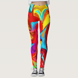 Farbenfrohe, lebhafte Abstrakte Muster Leggings