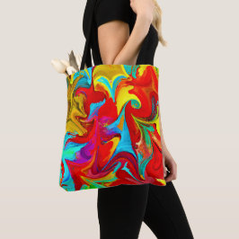 Farbenfrohe, lebhafte Abstrakte Muster Tasche