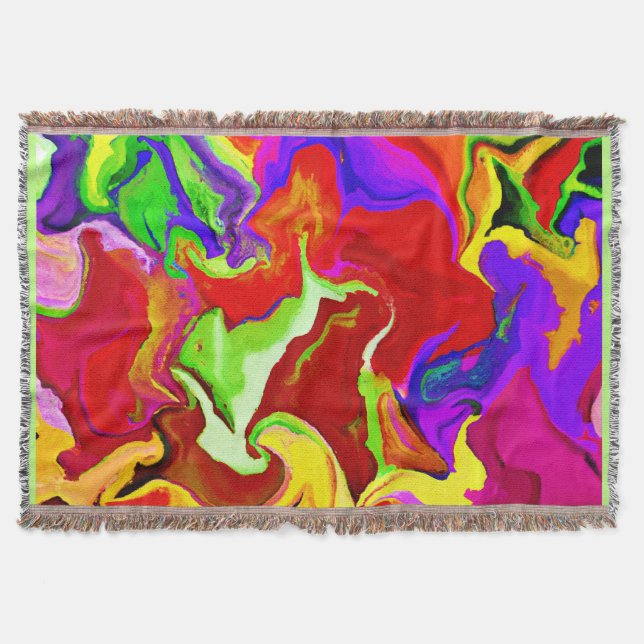 Farbenfrohe, lebhafte Abstraktionsmuster Decke (Vorderseite)