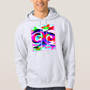 Farbenfrohe, lebhafte Abstraktionsmuster Hoodie