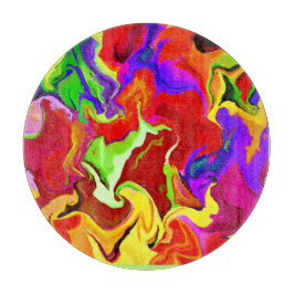 Farbenfrohe, lebhafte Abstraktionsmuster Schneidebrett