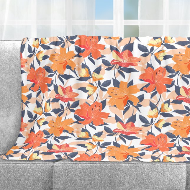 Farbenfrohe lebhafte Blumendrucke Fleecedecke (Von Creator hochgeladen)