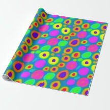 Farbenfrohe lebhafte Flecken Wrapping Paper