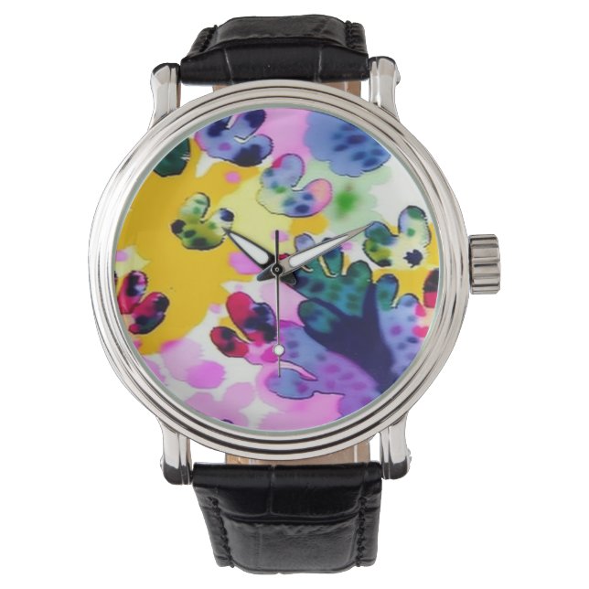 Farbenfrohe, lebhafte Gestaltung Armbanduhr (Vorderseite)