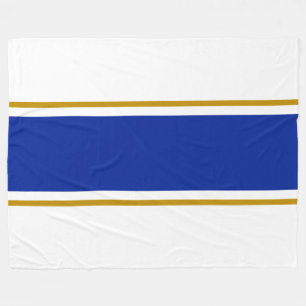 Farbenfrohe, lebhafte Royal Blue Racing Streifen a Fleecedecke