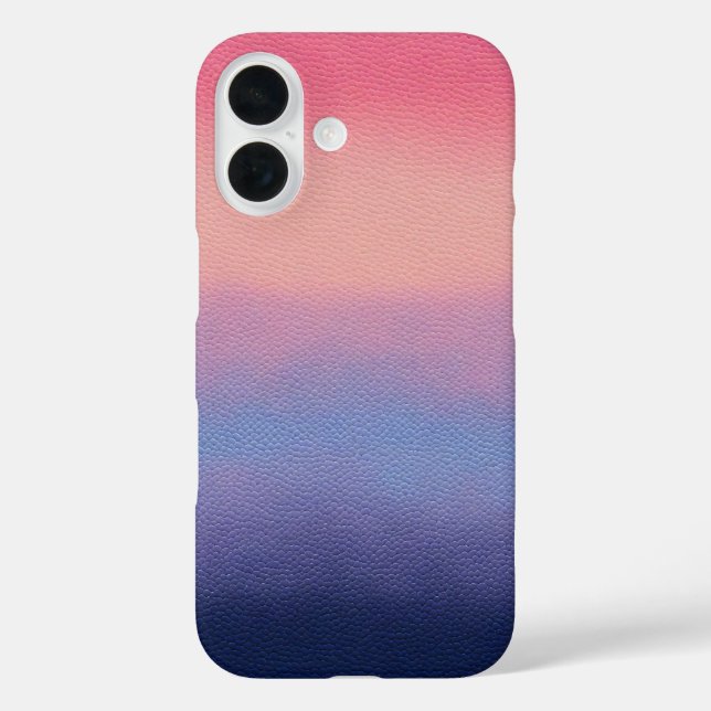 Farbenfrohe Leder Art iPhone Case (Rückseite)
