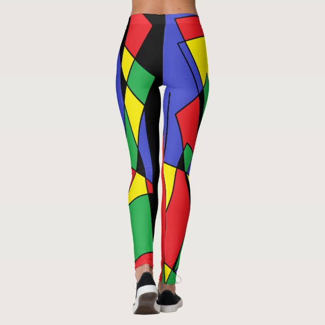 Farbenfrohe Leggings Abstrakte Farben (Rückseite)