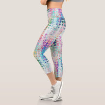 Farbenfrohe Leggings mit Abstrakter Druckkunst