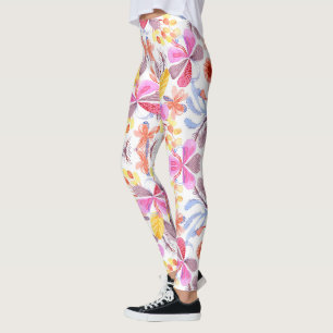 Farbenfrohe Leggings mit einem lebendigen Blumenmu