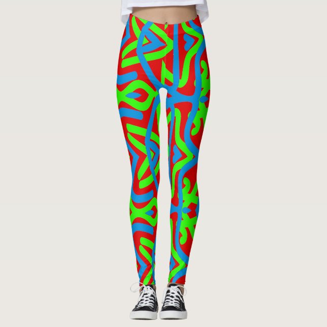 Farbenfrohe Leggings "Ratti_Creative_Arts" (Vorderseite)