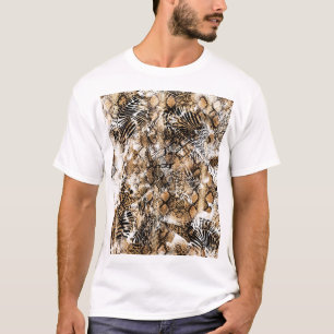 Farbenfrohe Leopard Zebra Camouflage Muster T-Shirt