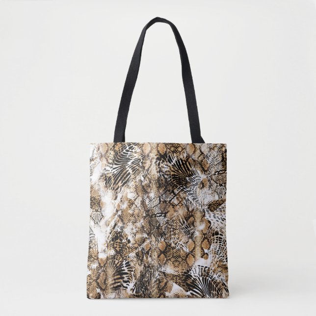 Farbenfrohe Leopard Zebra Camouflage Muster Tasche (Vorderseite)