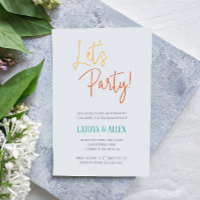 Farbenfrohe Let's Party Lässiger Empfang Elopement