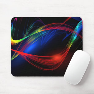 Farbenfrohe Leuchten schwarze Maus Pad Mousepad
