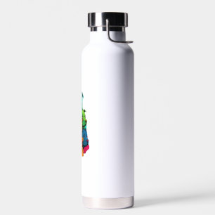Farbenfrohe LGBT Pride Staffordshire Bull Terrier  Trinkflasche