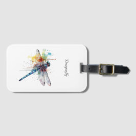 farbenfrohe Libelle anpassbar Gepäckanhänger