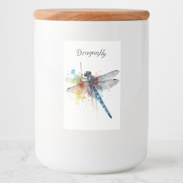 Farbenfrohe Libelle anpassbar Lebensmitteletikett