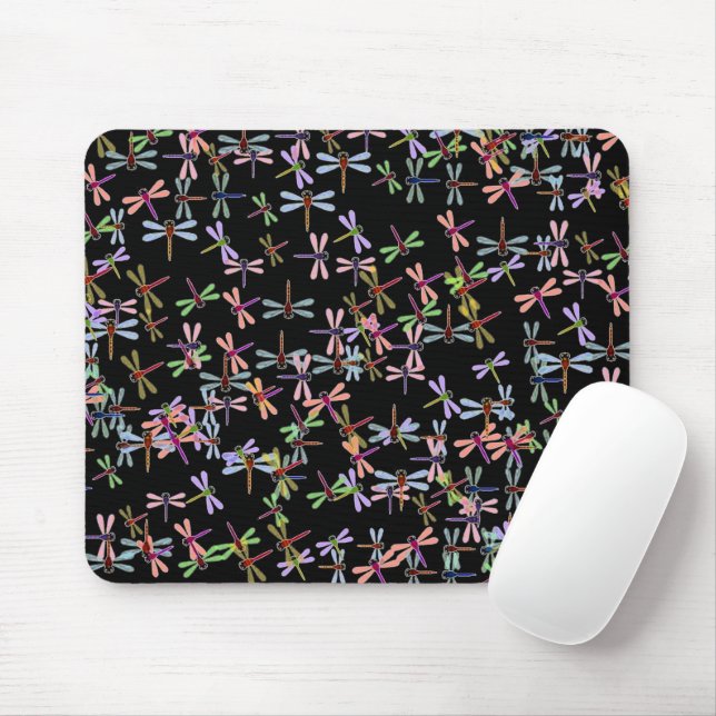 farbenfrohe Libelle Mousepad (Mit Mouse)