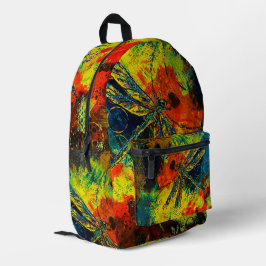 Farbenfrohe Libelle-Rucksack Bedruckter Rucksack