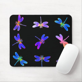 Farbenfrohe Libellen Mousepad