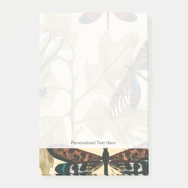 Farbenfrohe Libellen über den Blätter schweben Post-it Klebezettel (Vorderseite)