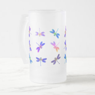 Farbenfrohe LibellenFrostvolle Tasse
