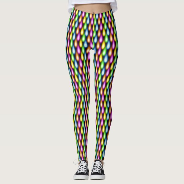 Farbenfrohe Lichteffekte Leggings (Vorderseite)